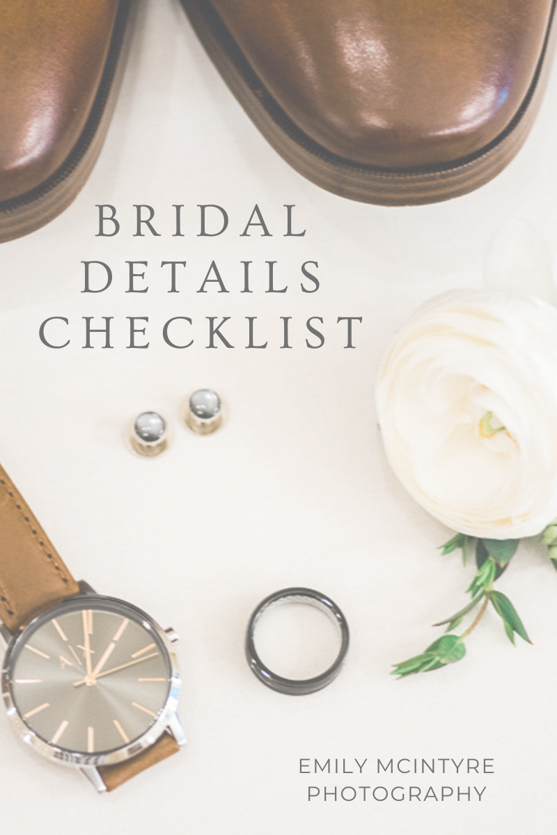 Bridal detail checklist